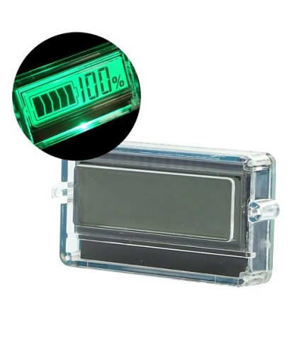 Batteriindikatior 12V grøn gennemsigtig 2