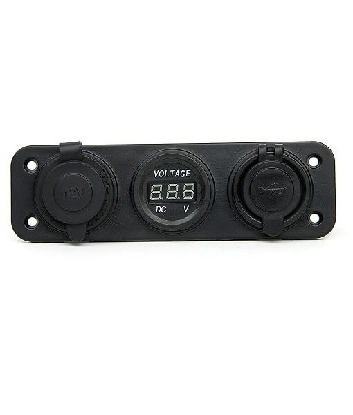 Cigarstik voltmeter usb i een lukket