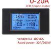 DC wattmeter 20 Ampere med stort display