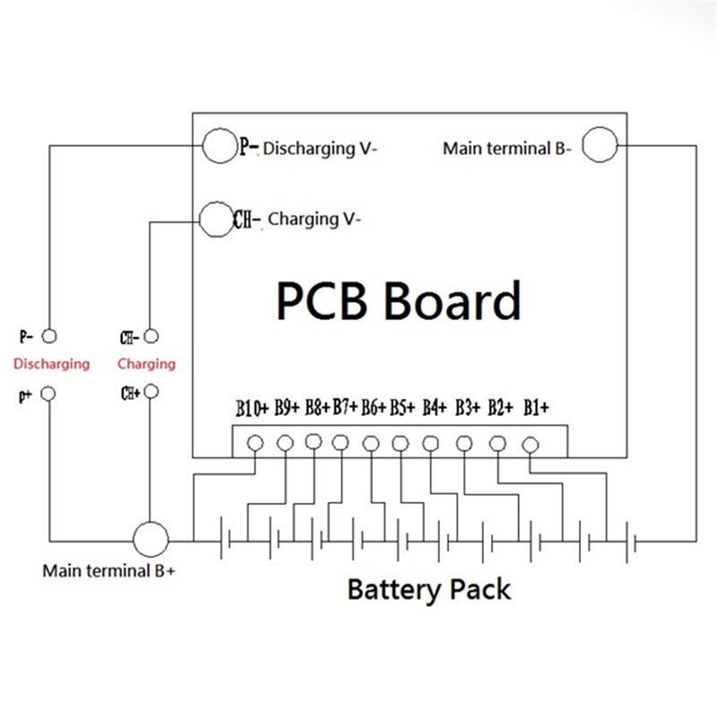 pcb bms 36v diagram