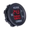 Voltmeter og Amperemeter DC 6-48V - display røde cifre
